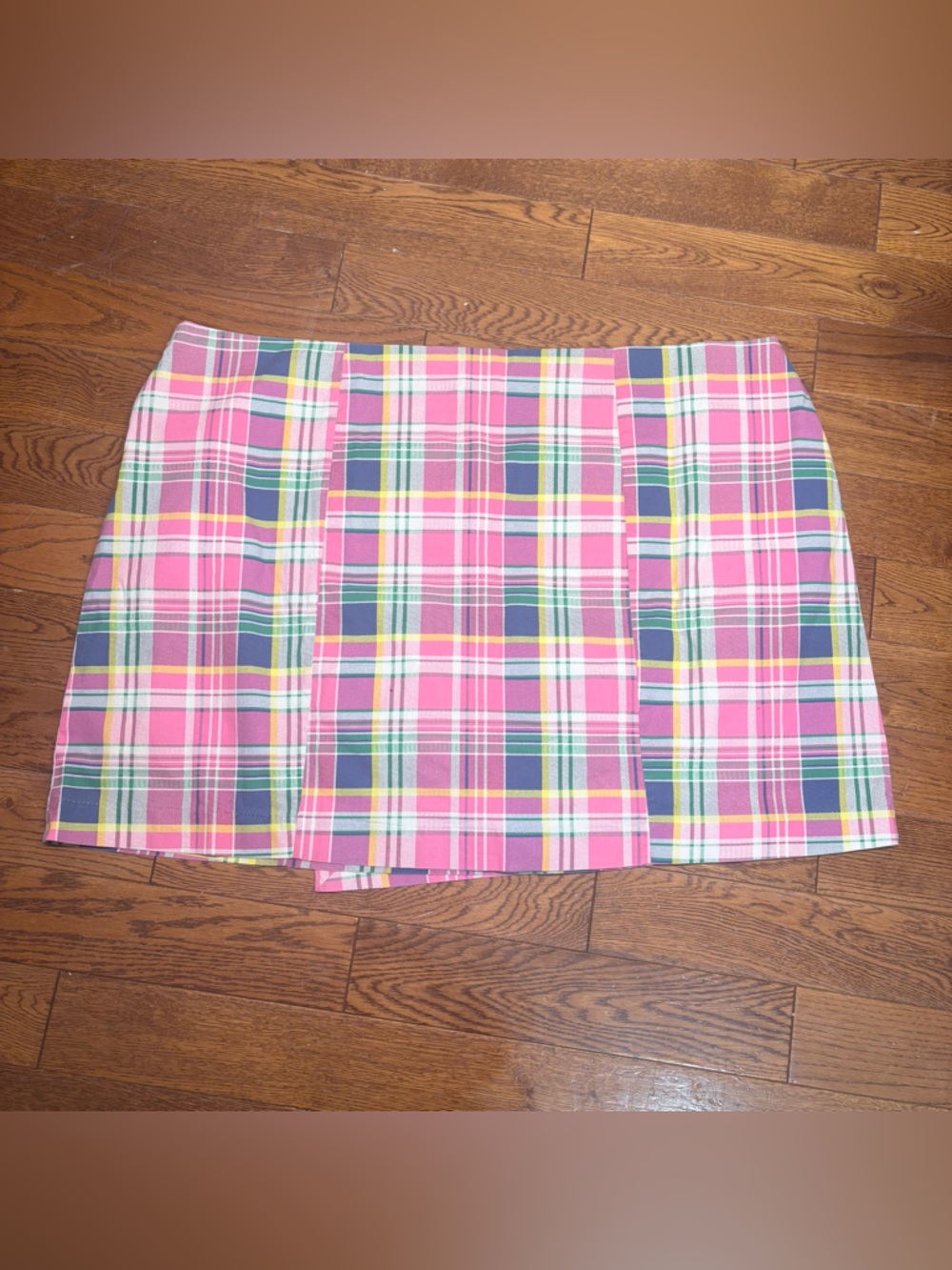 22W Caribbean Joe Pink summer Plaid Mini Skort